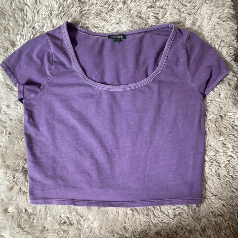 Wild Fable purple cropped top size medium
